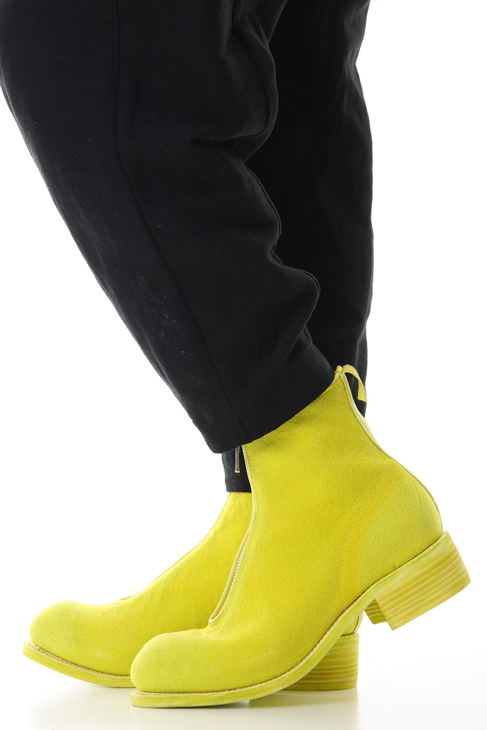 Front Zip Boots Double Sole - Linen - CO47T