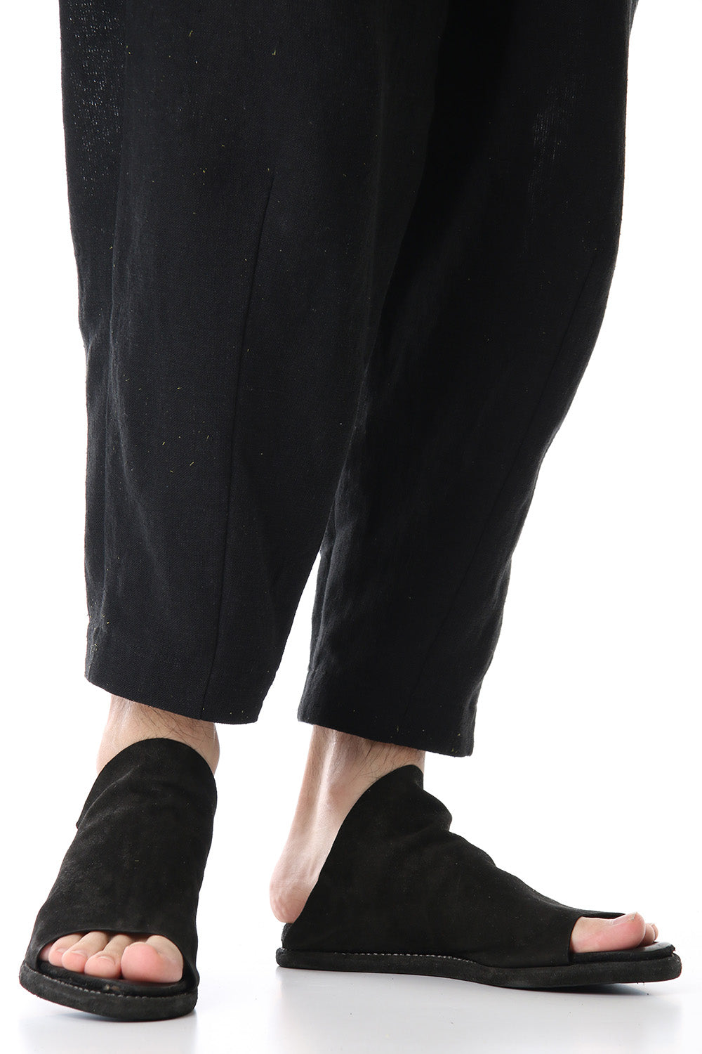 Leather Sandal KANGAROO REVERSE - Black