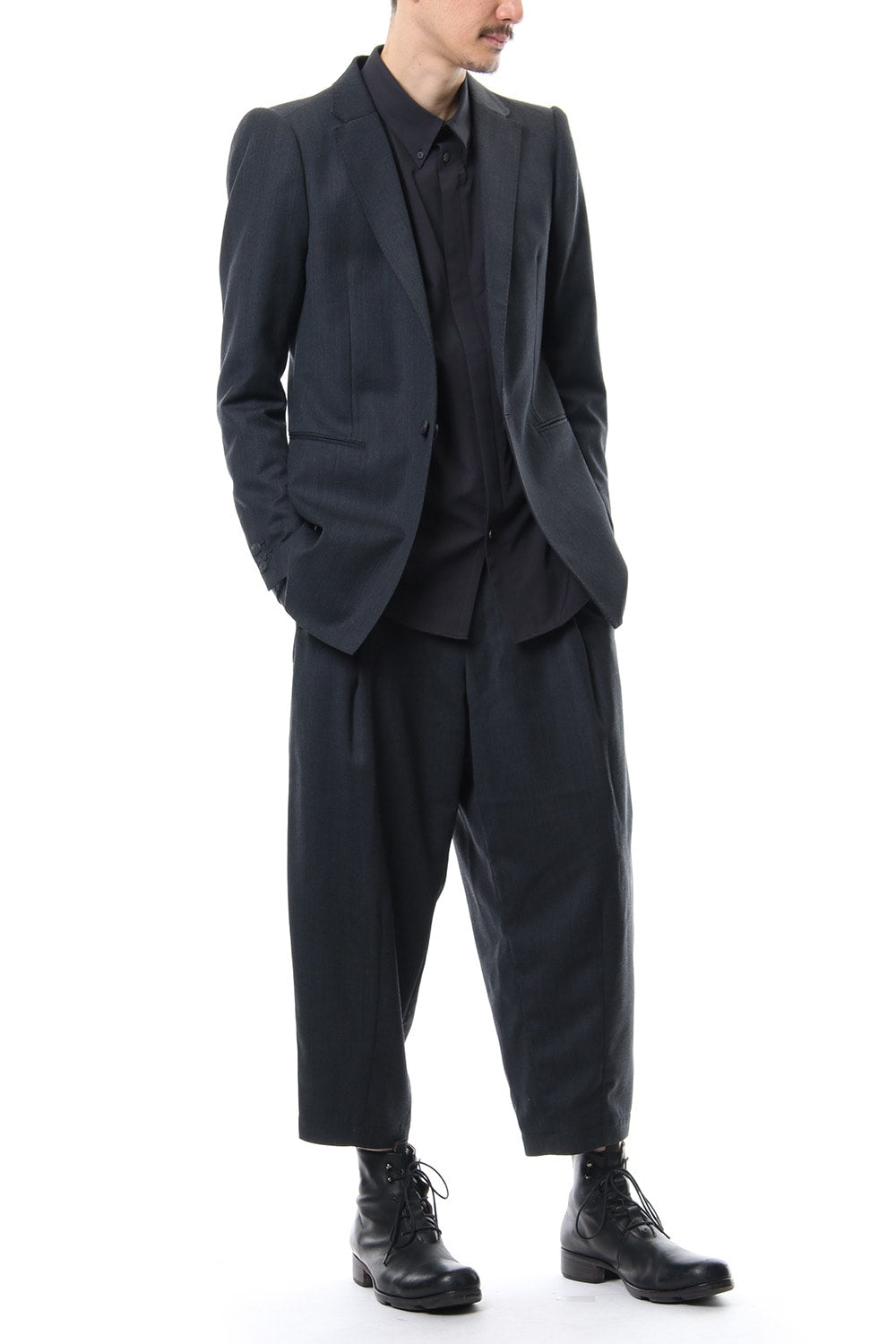 Cropped Pants Wool Gabardine