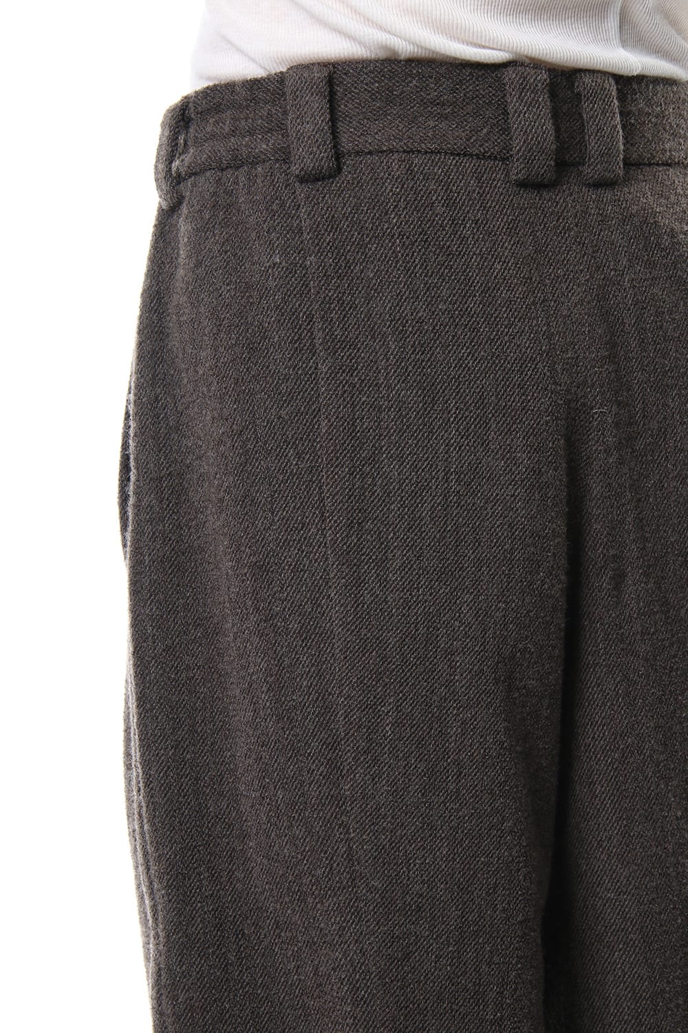 Relax Pants Wool / Cotton Raschel Knit Brown Gray