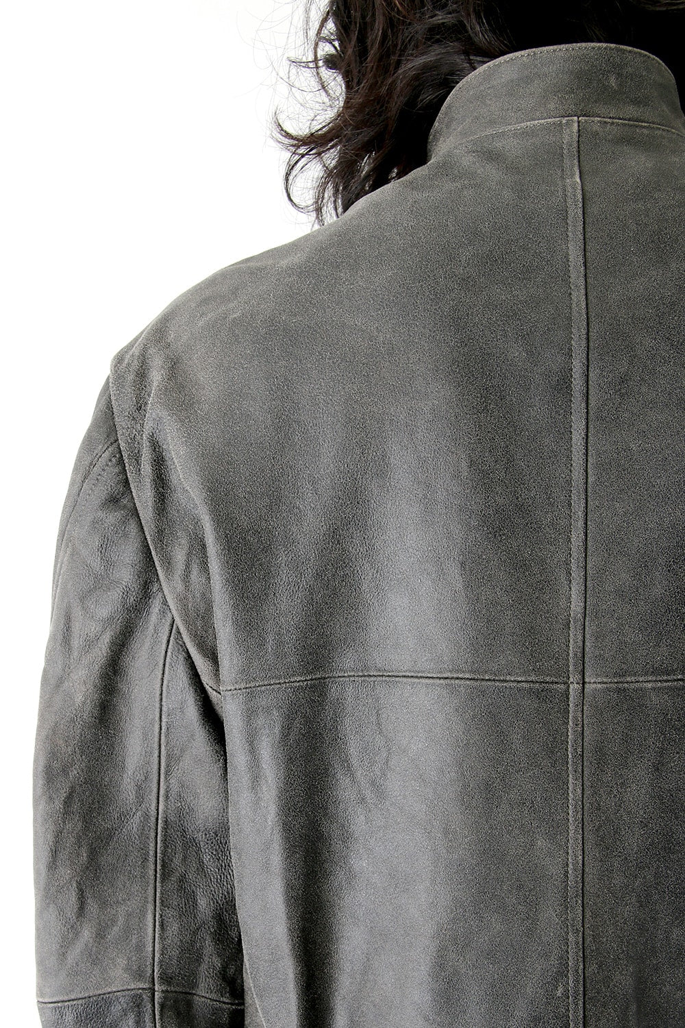 COATED GOAT SUEDE ATTACHED RIDERS JACKET