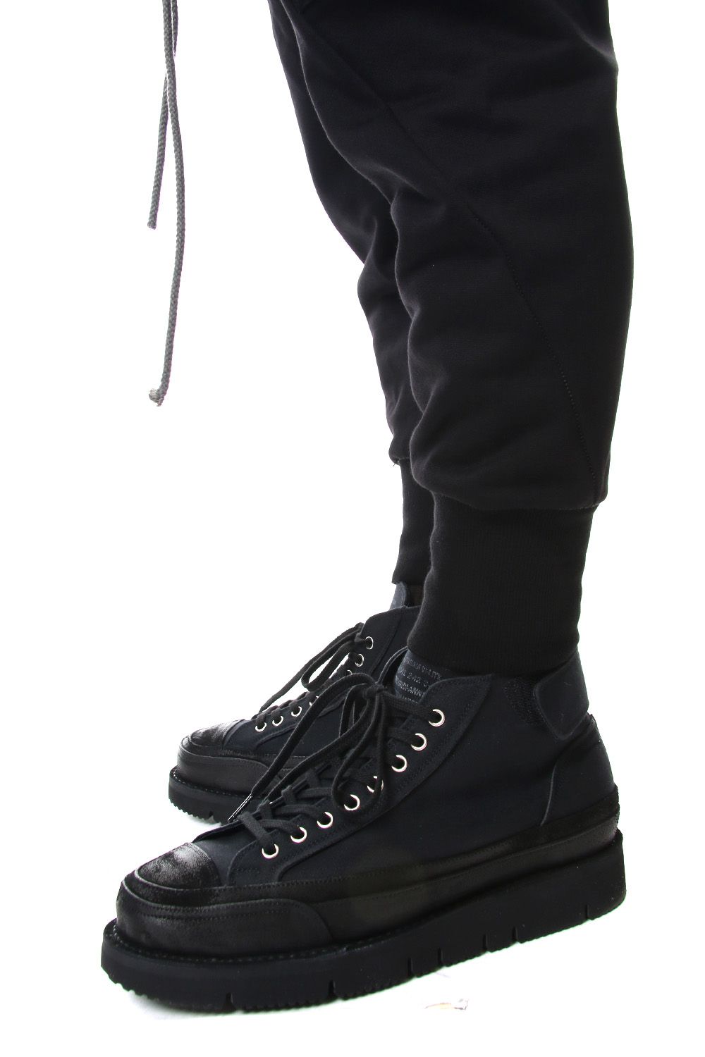 Fleece lining cargo pants Black