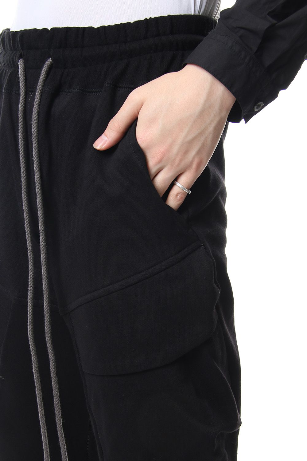 Fleece lining cargo pants Black