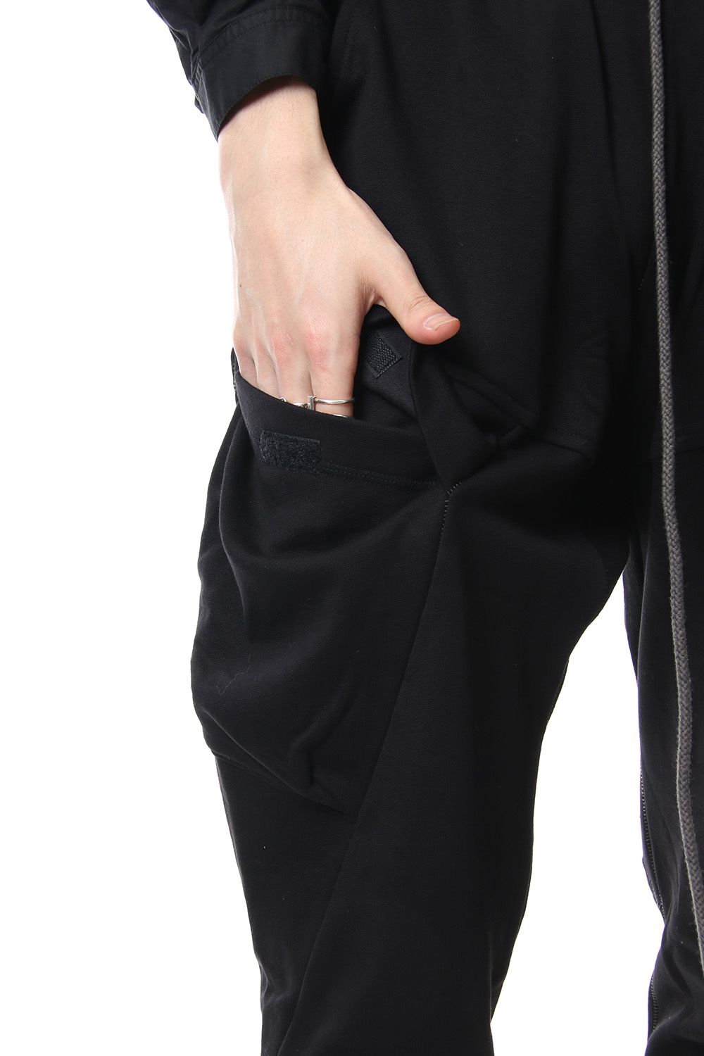 Fleece lining cargo pants Black