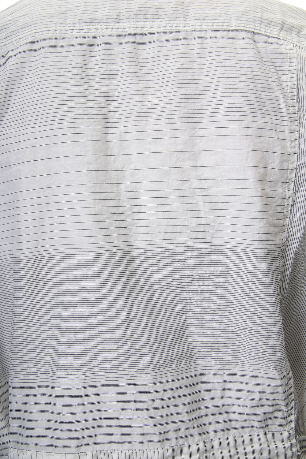 Striped product dyeing short-sleeved shirt White