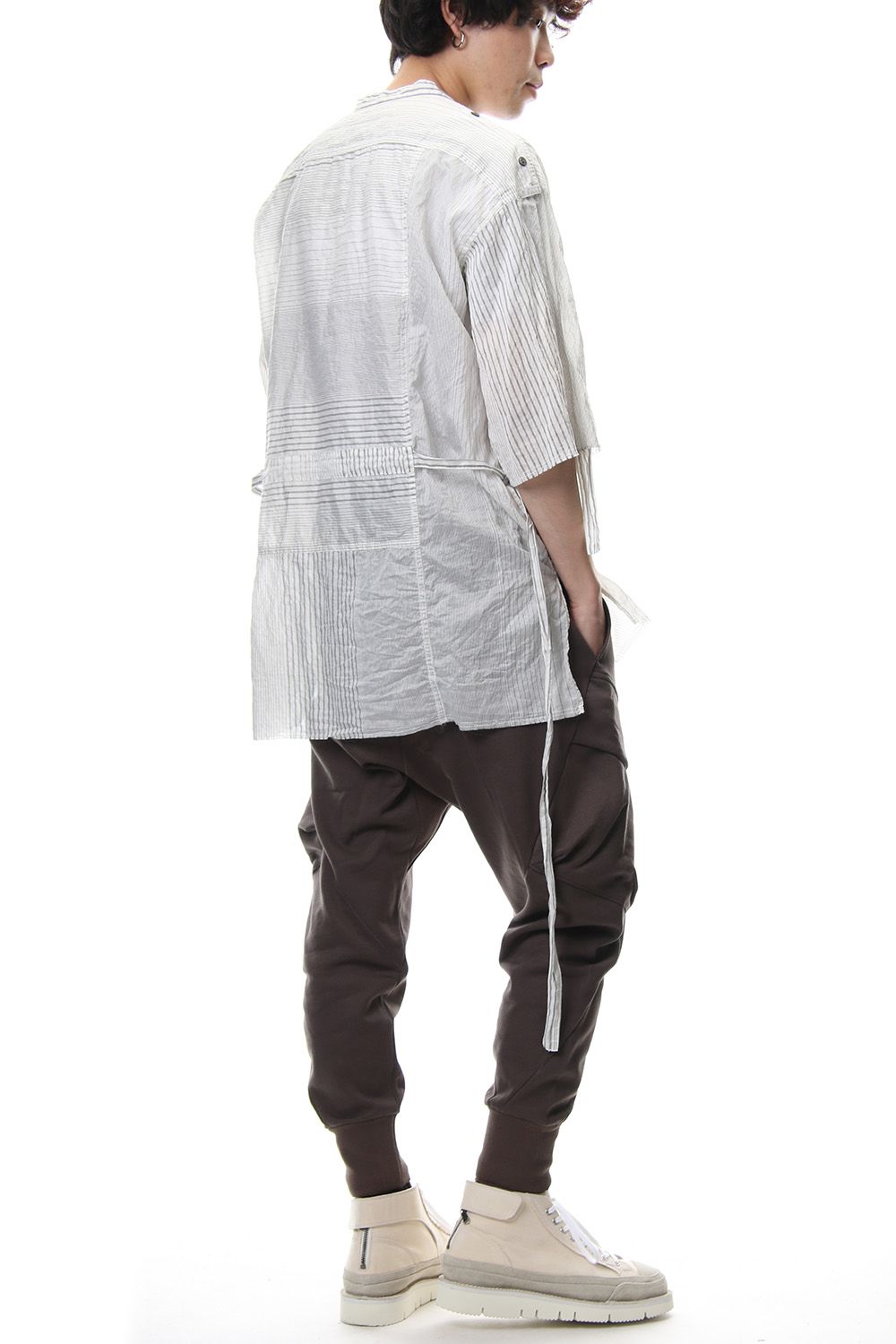 Fleece lining cargo pants Gray Brown