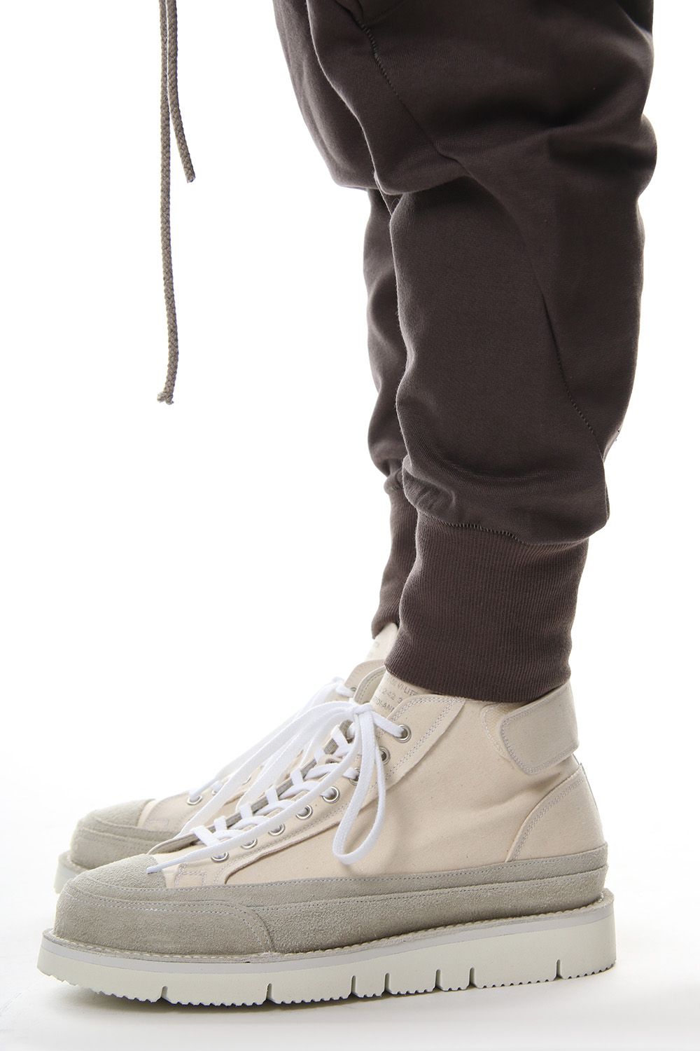 Fleece lining cargo pants Gray Brown