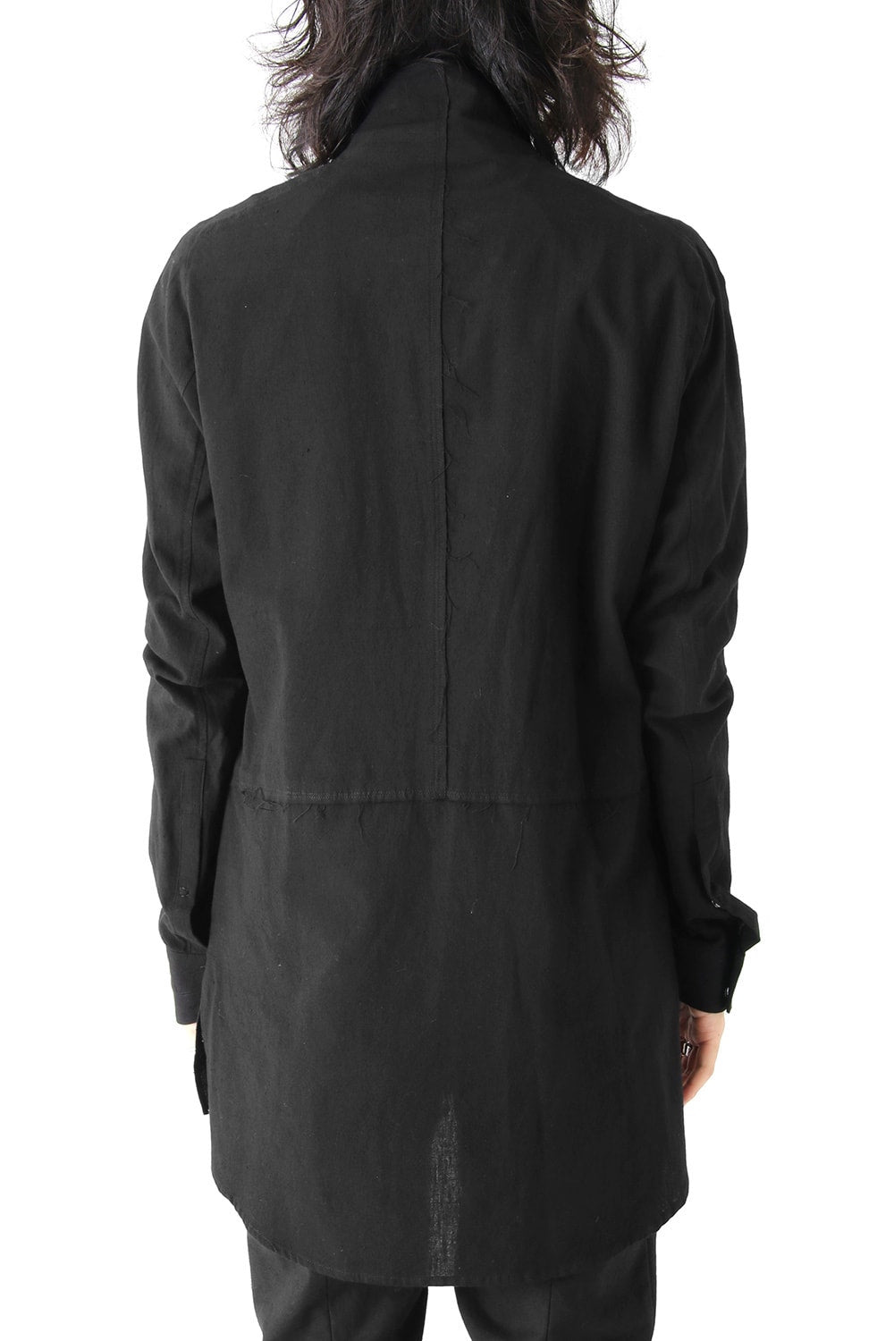 High-Neck Zip Long Shirt