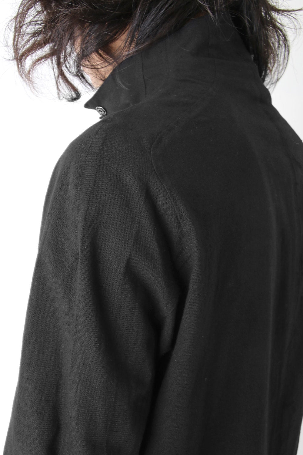 High-Neck Zip Long Shirt