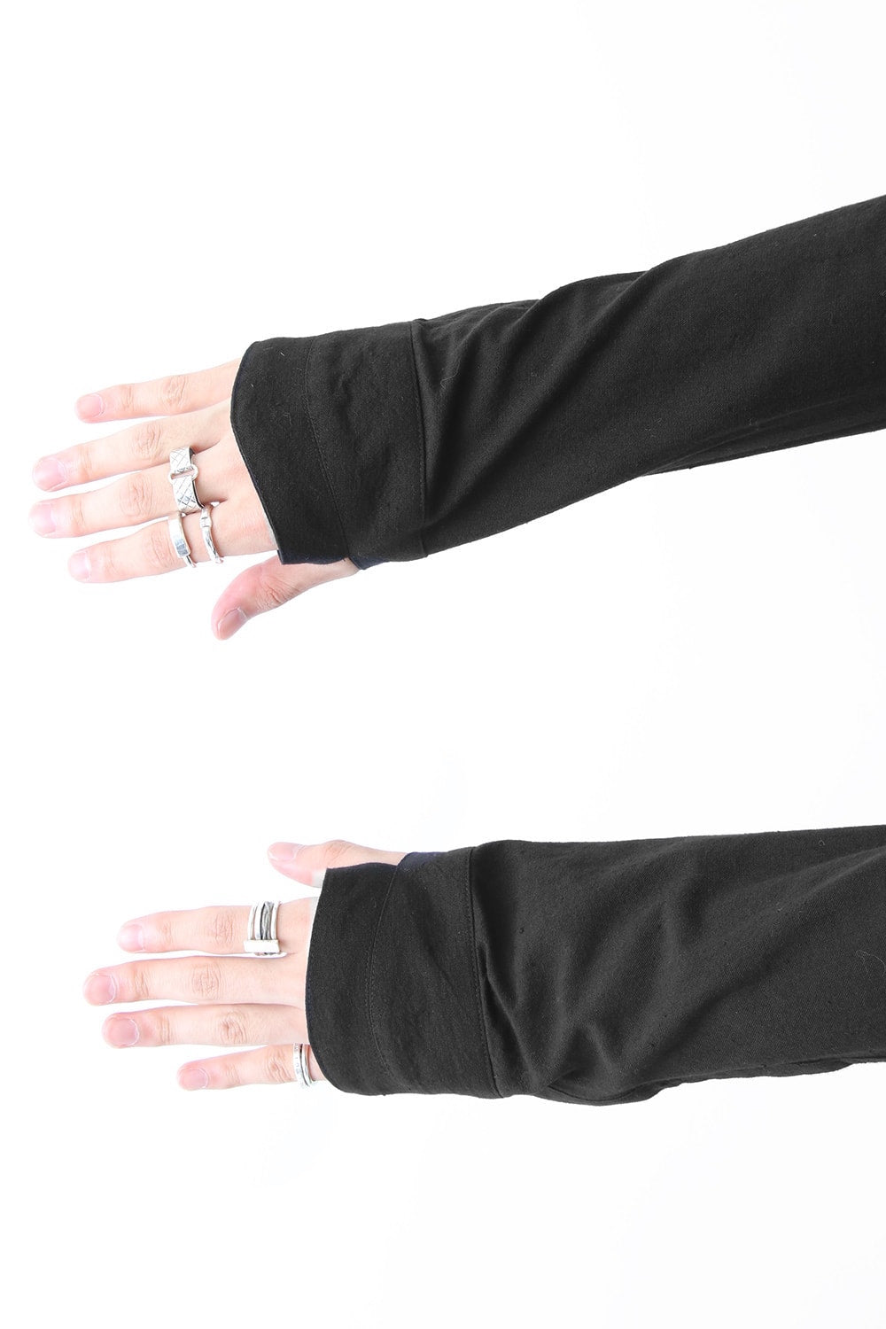 High-Neck Zip Long Shirt