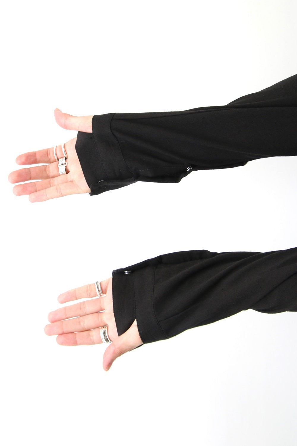 High-Neck Zip Long Shirt