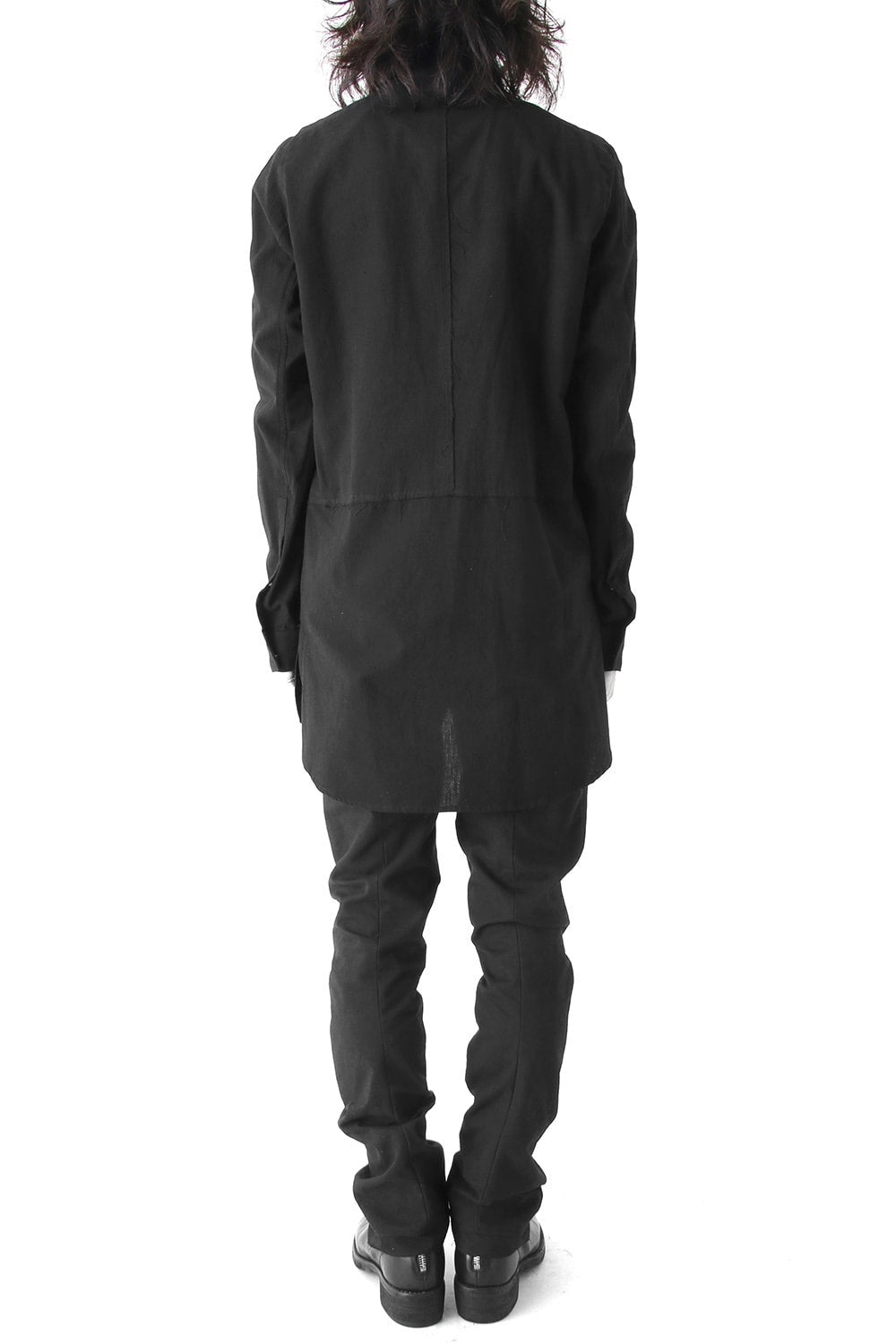 High-Neck Zip Long Shirt