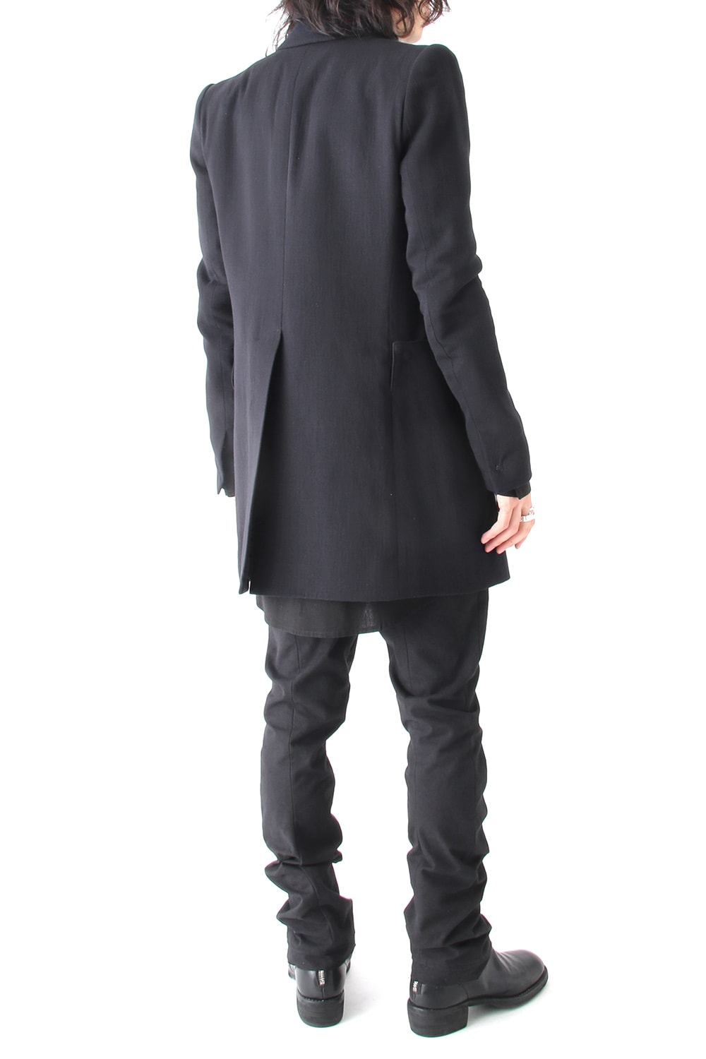 Semi curve trousers Black