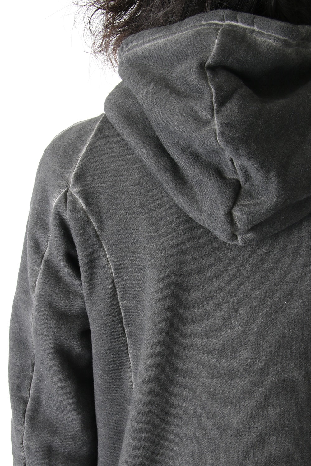 Product dyed Cold Dye Zip Up Parka Black