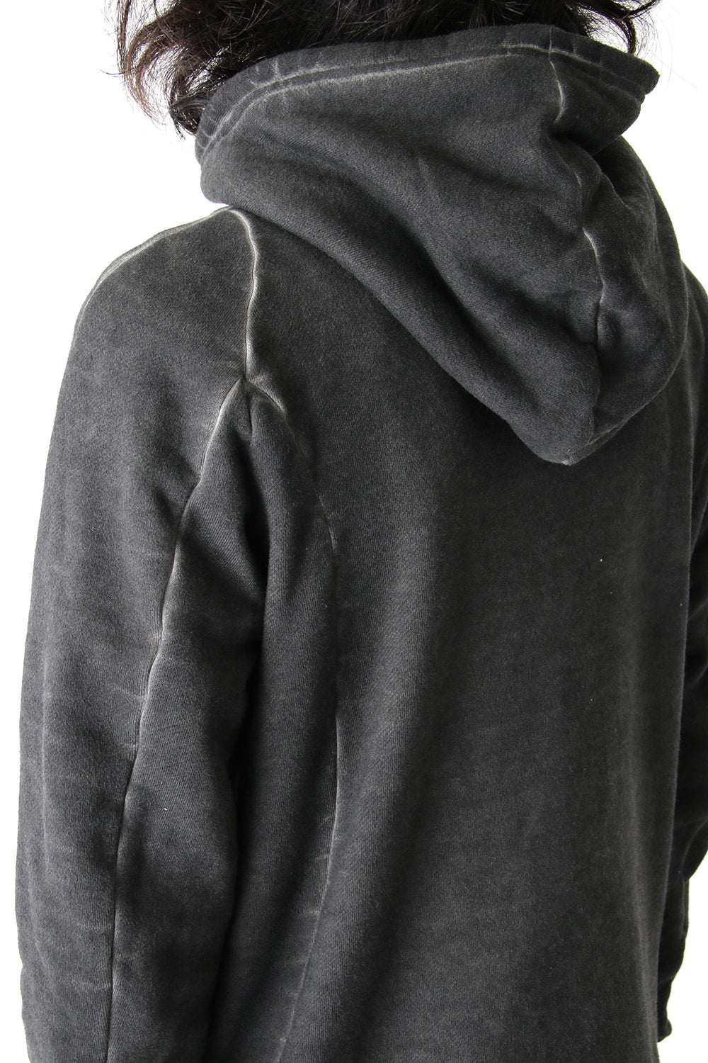 Product dyed Cold Dye Zip Up Parka Black