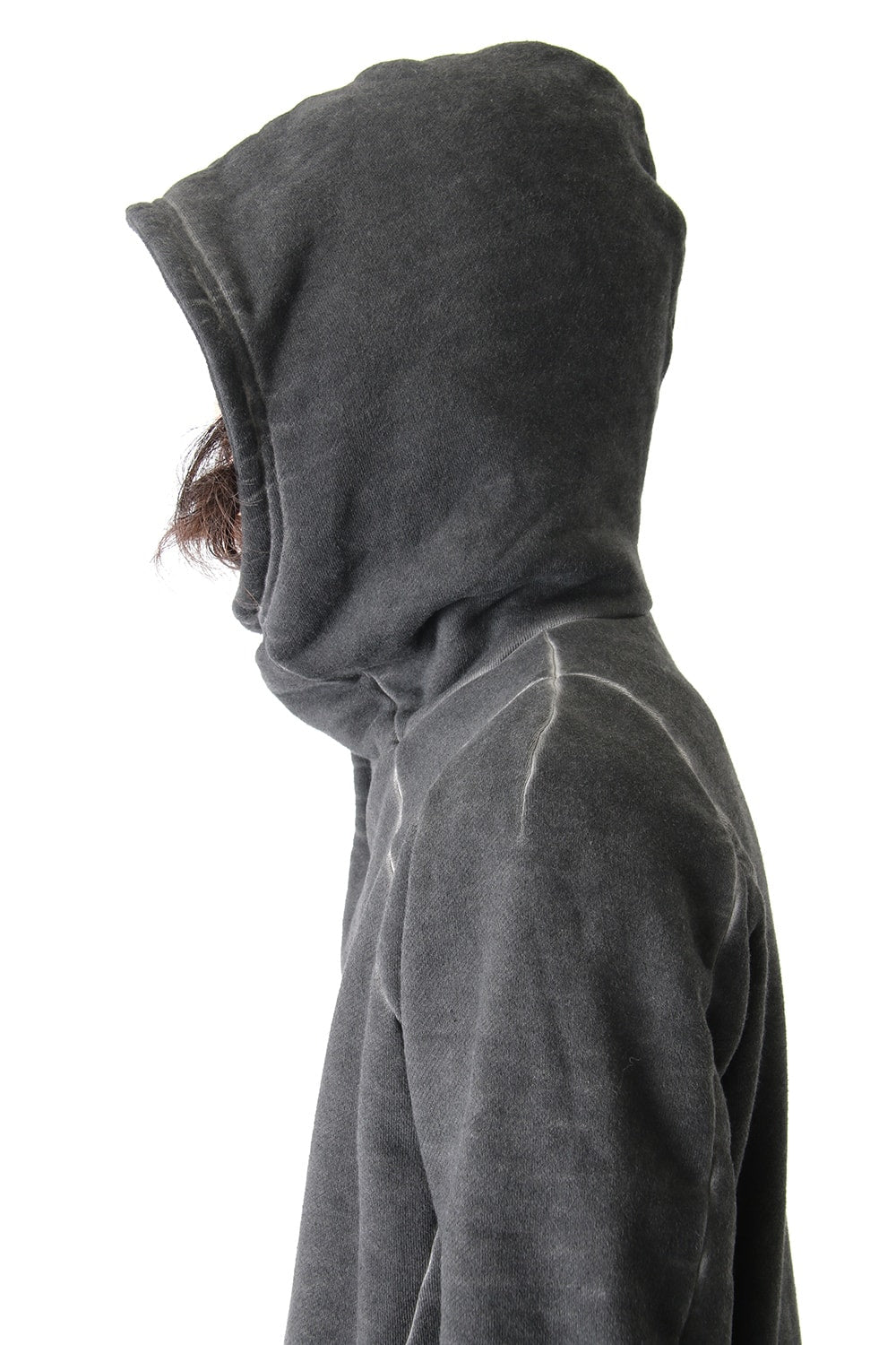 Product dyed Cold Dye Zip Up Parka Black