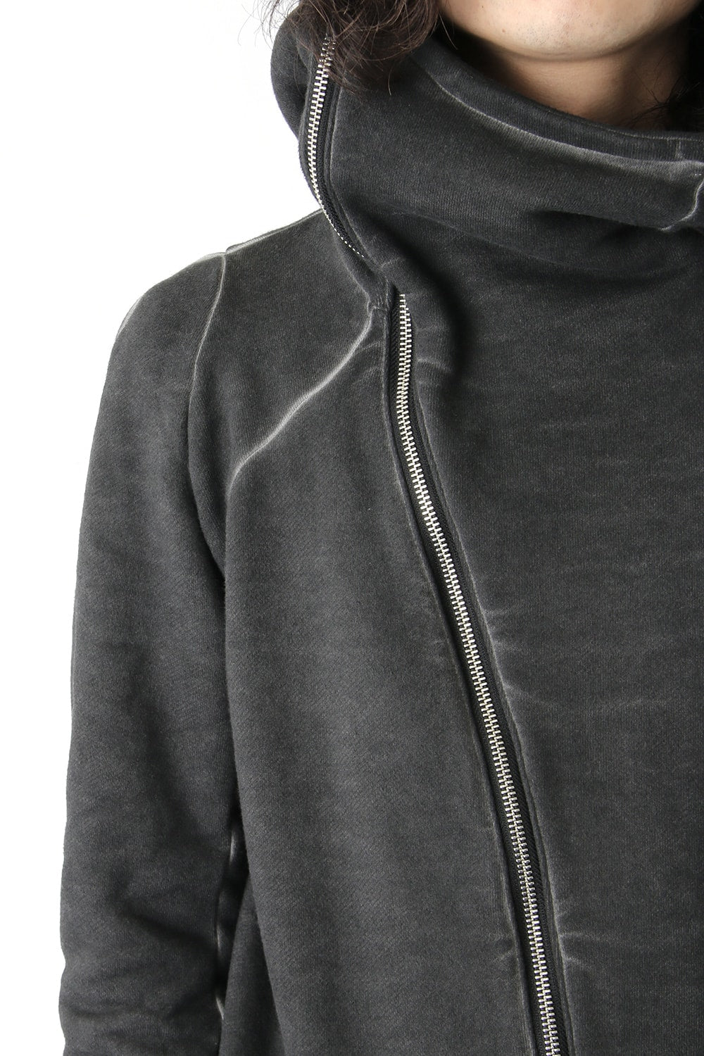 Product dyed Cold Dye Zip Up Parka Black