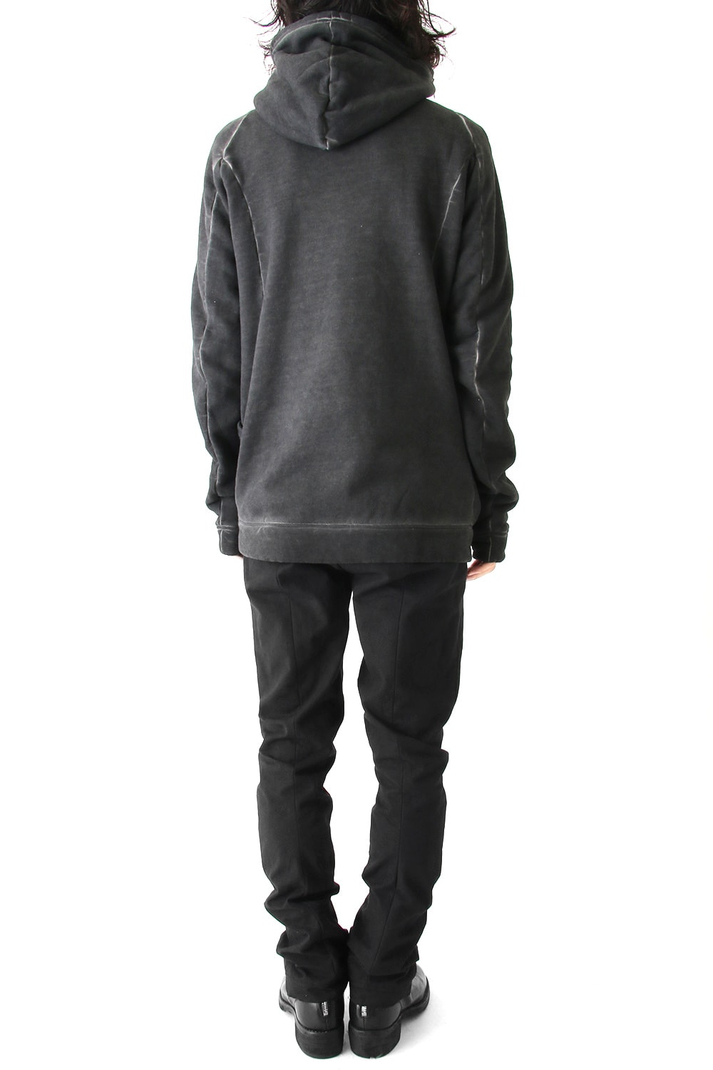 Product dyed Cold Dye Zip Up Parka Black