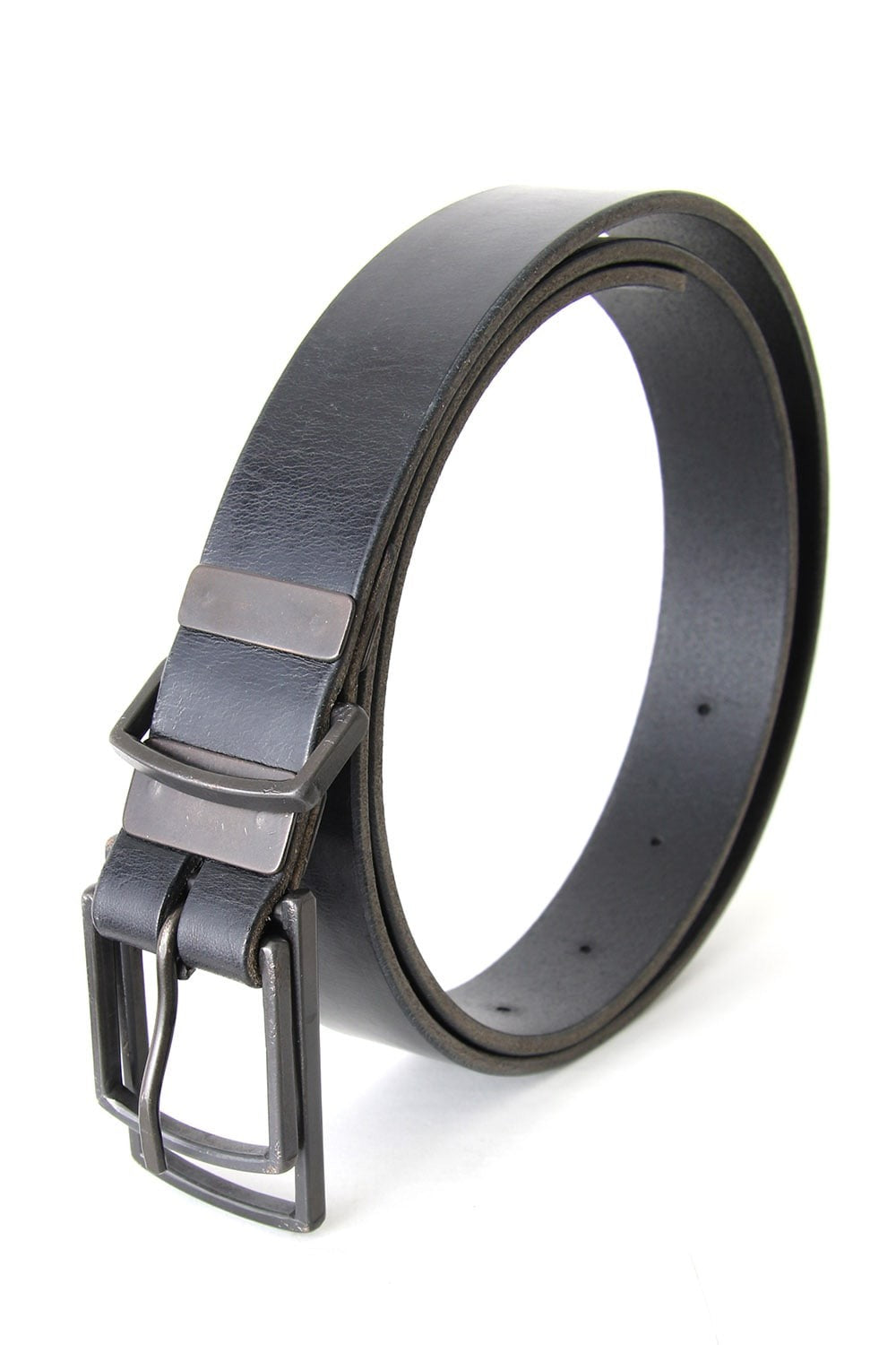Double Buckle Leather Belt