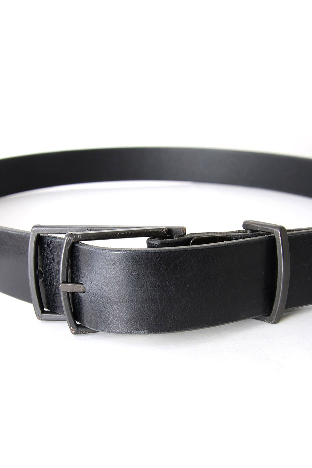 Double Buckle Leather Belt