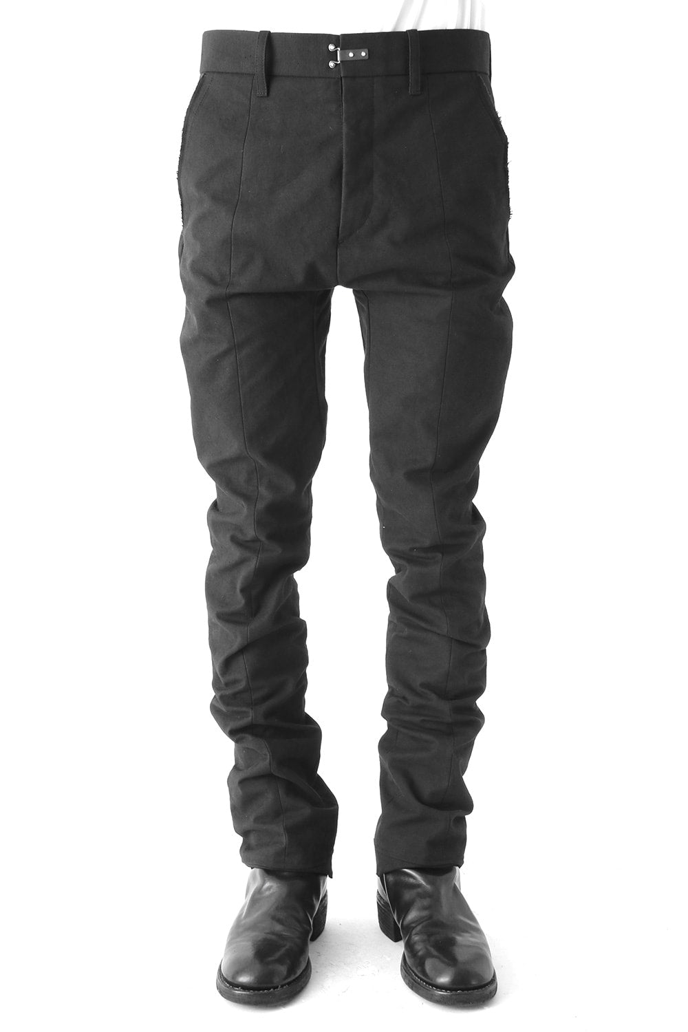 Semi curve trousers Black