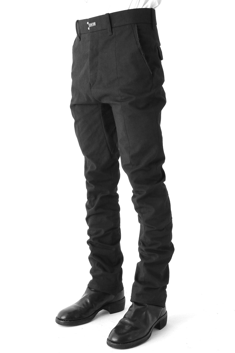 Semi curve trousers Black