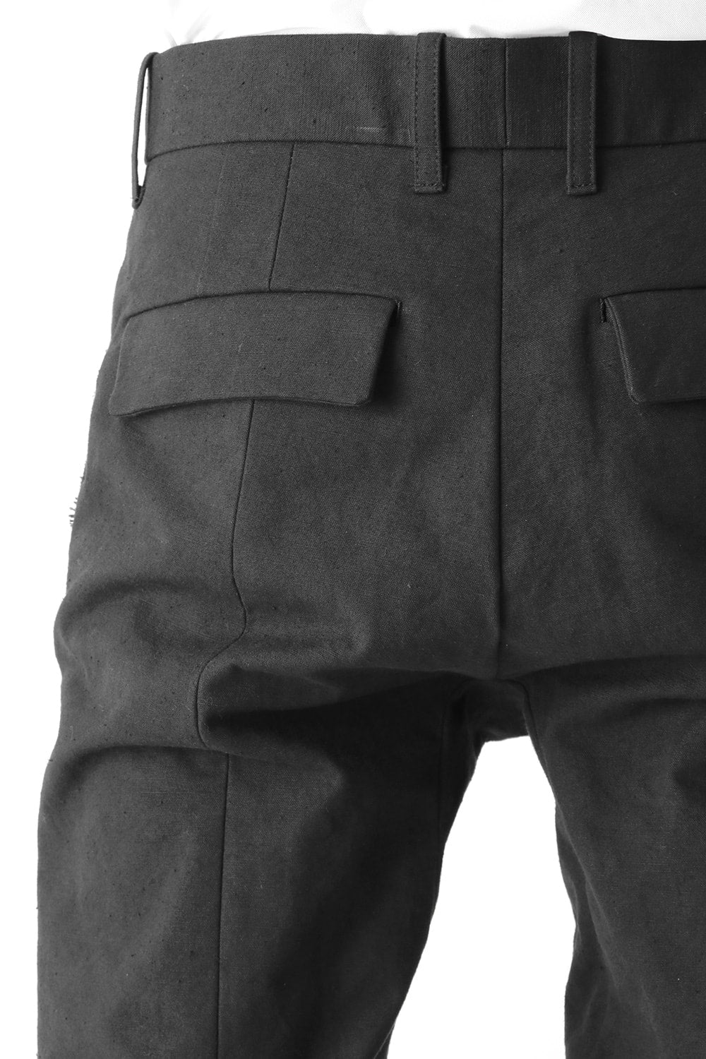 Semi curve trousers Black