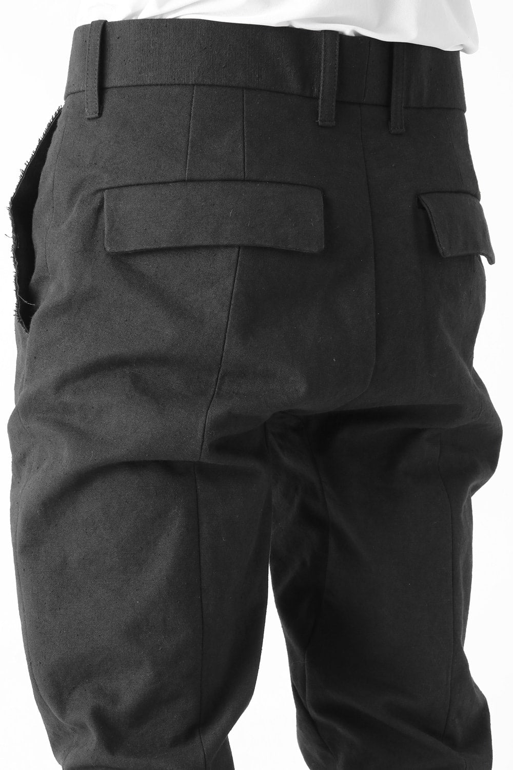 Semi curve trousers Black