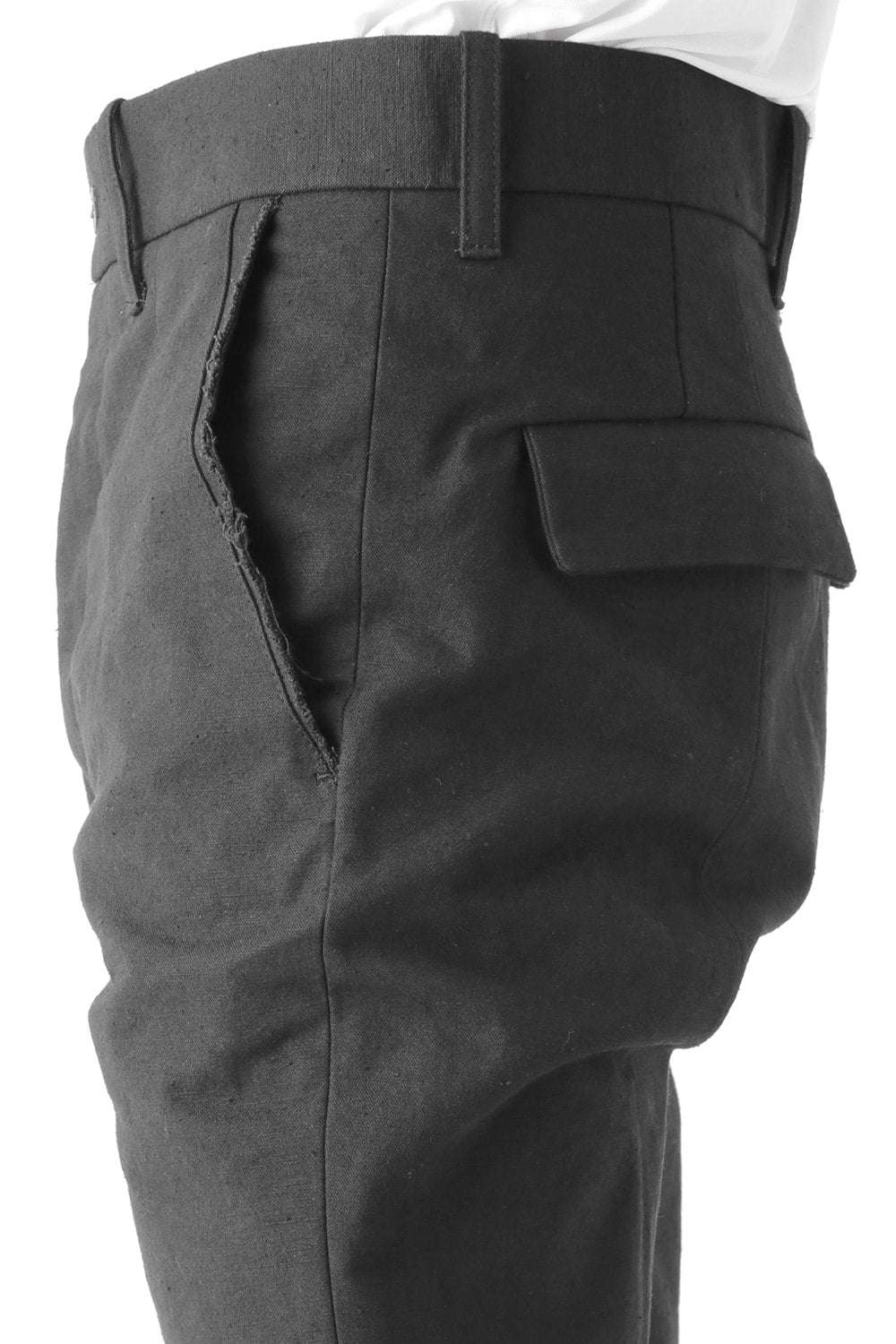 Semi curve trousers Black