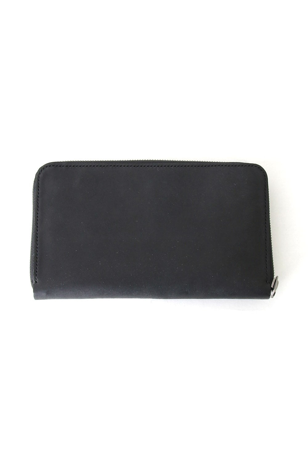 Round Zip Cow Leather Long Wallet