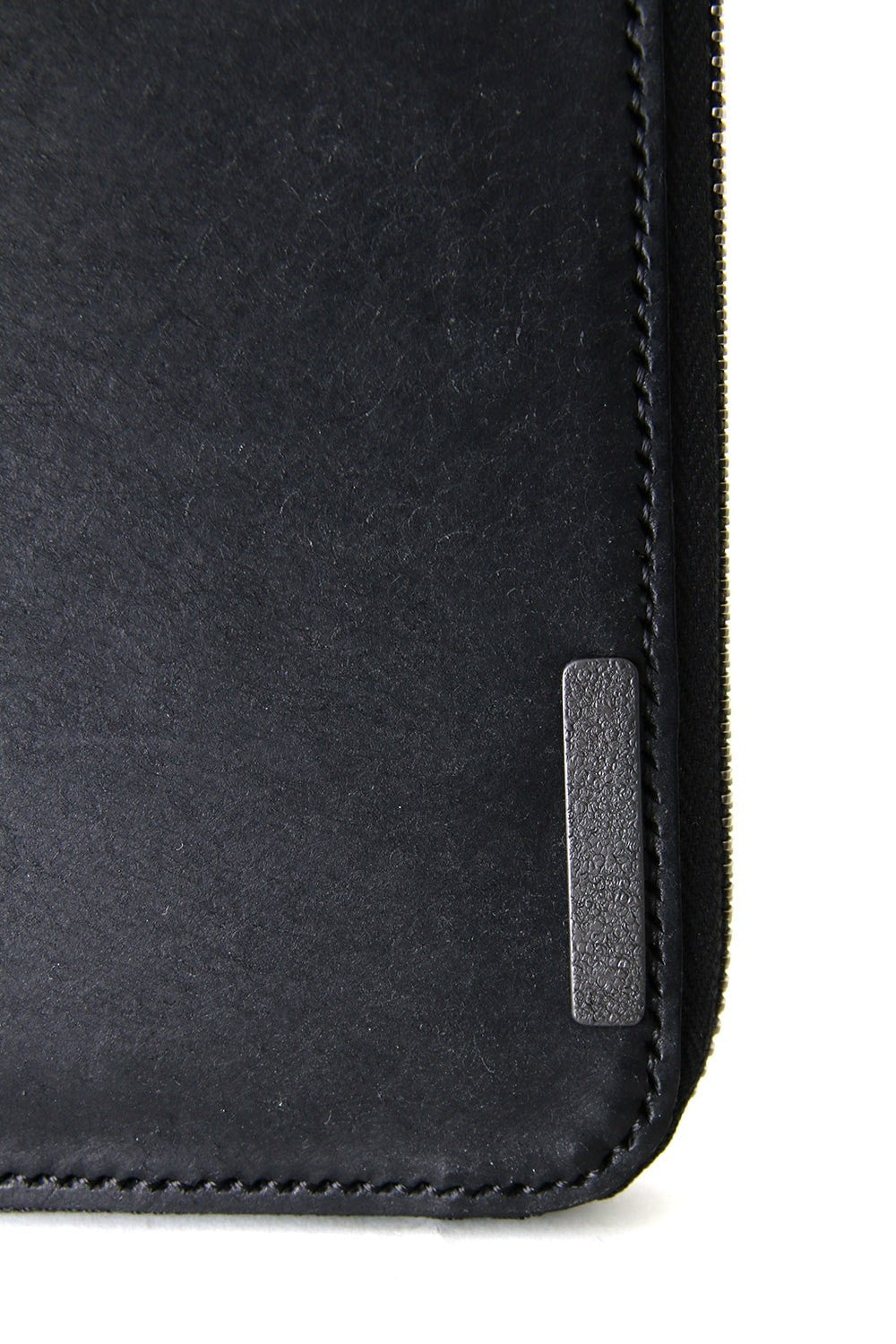 Round Zip Cow Leather Long Wallet