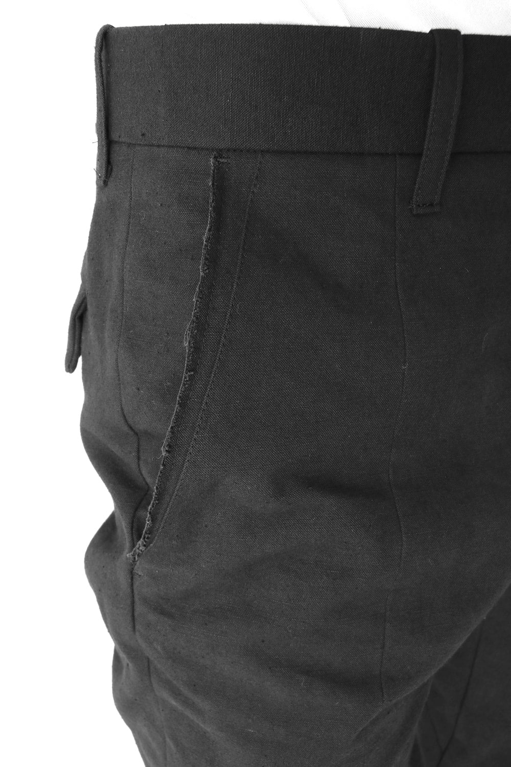 Semi curve trousers Black