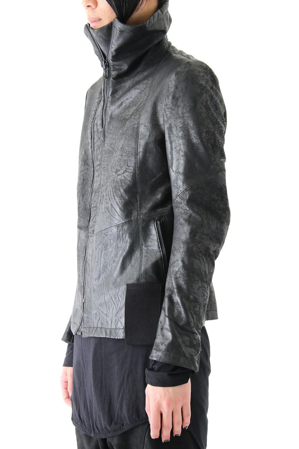 17PS Slashing High Neck Jacket