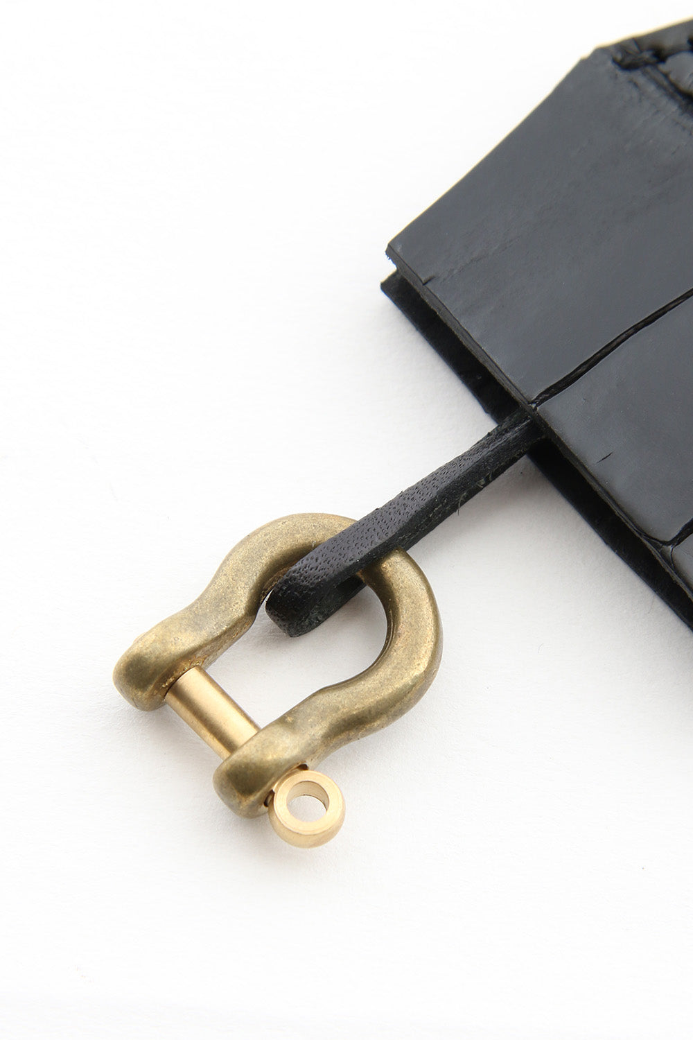 Key dyffle - crocodile Black