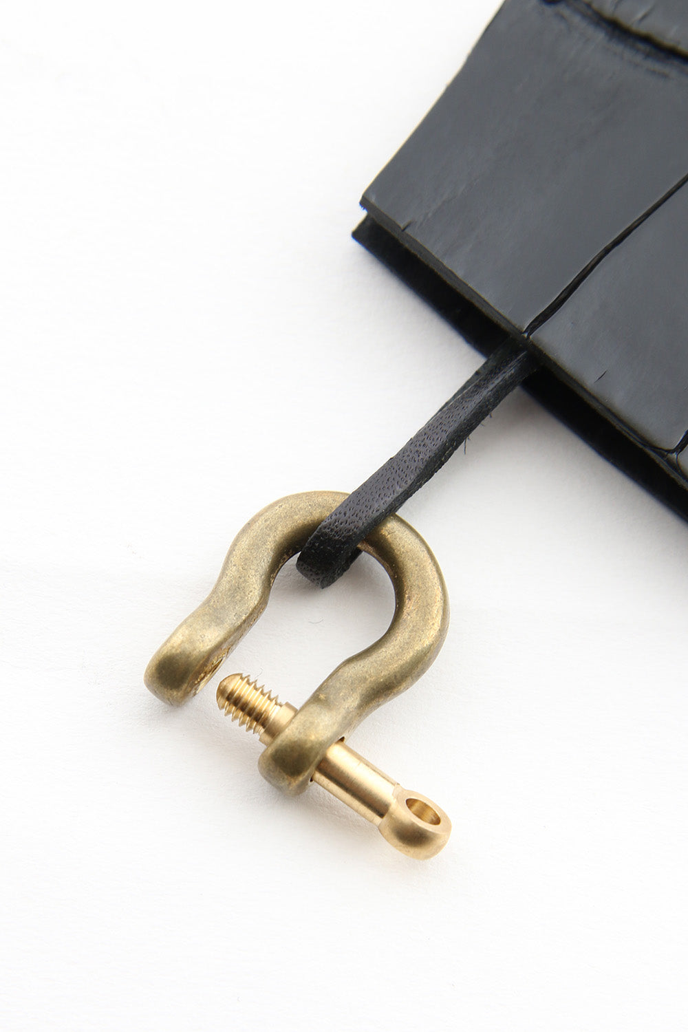 Key dyffle - crocodile Black