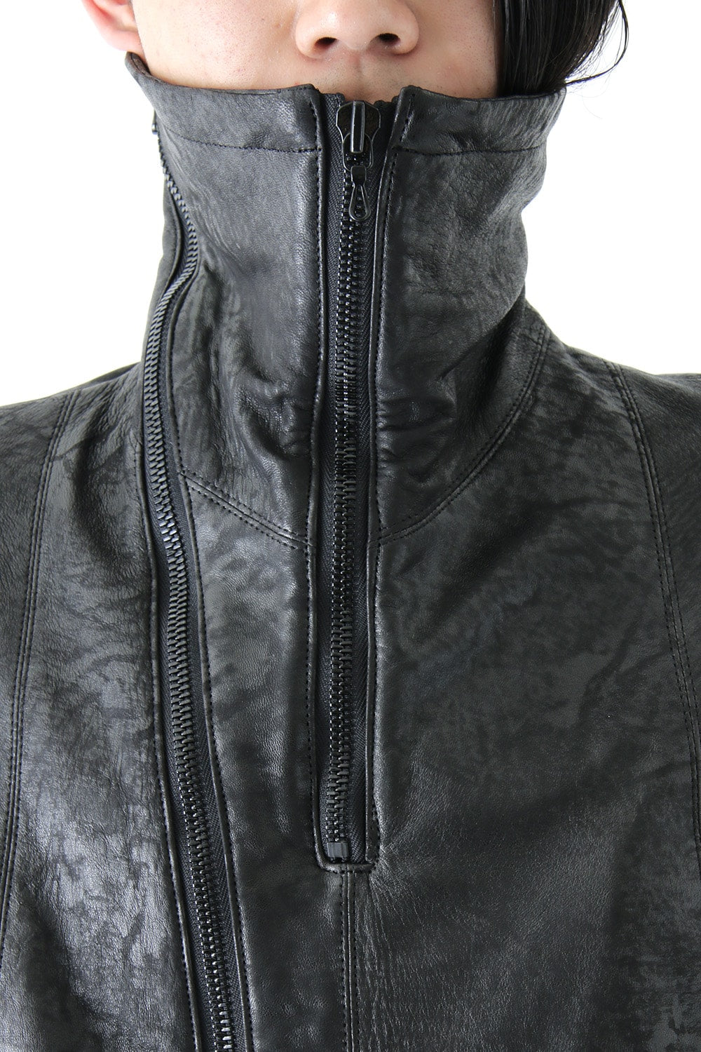 17PS Slashing High Neck Jacket