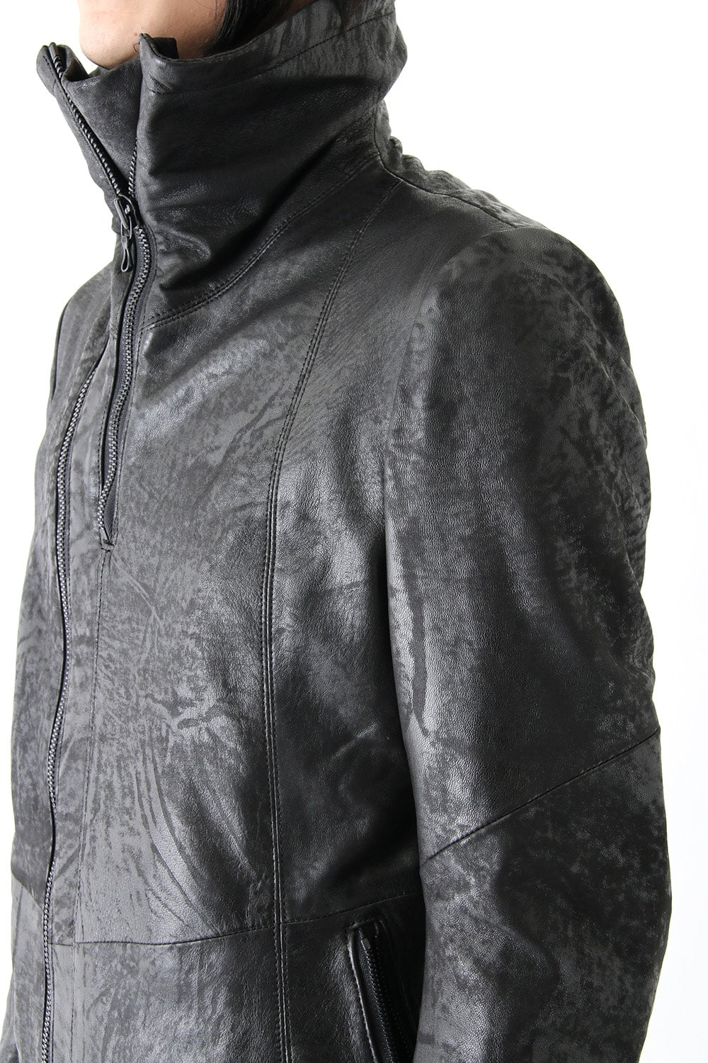 17PS Slashing High Neck Jacket