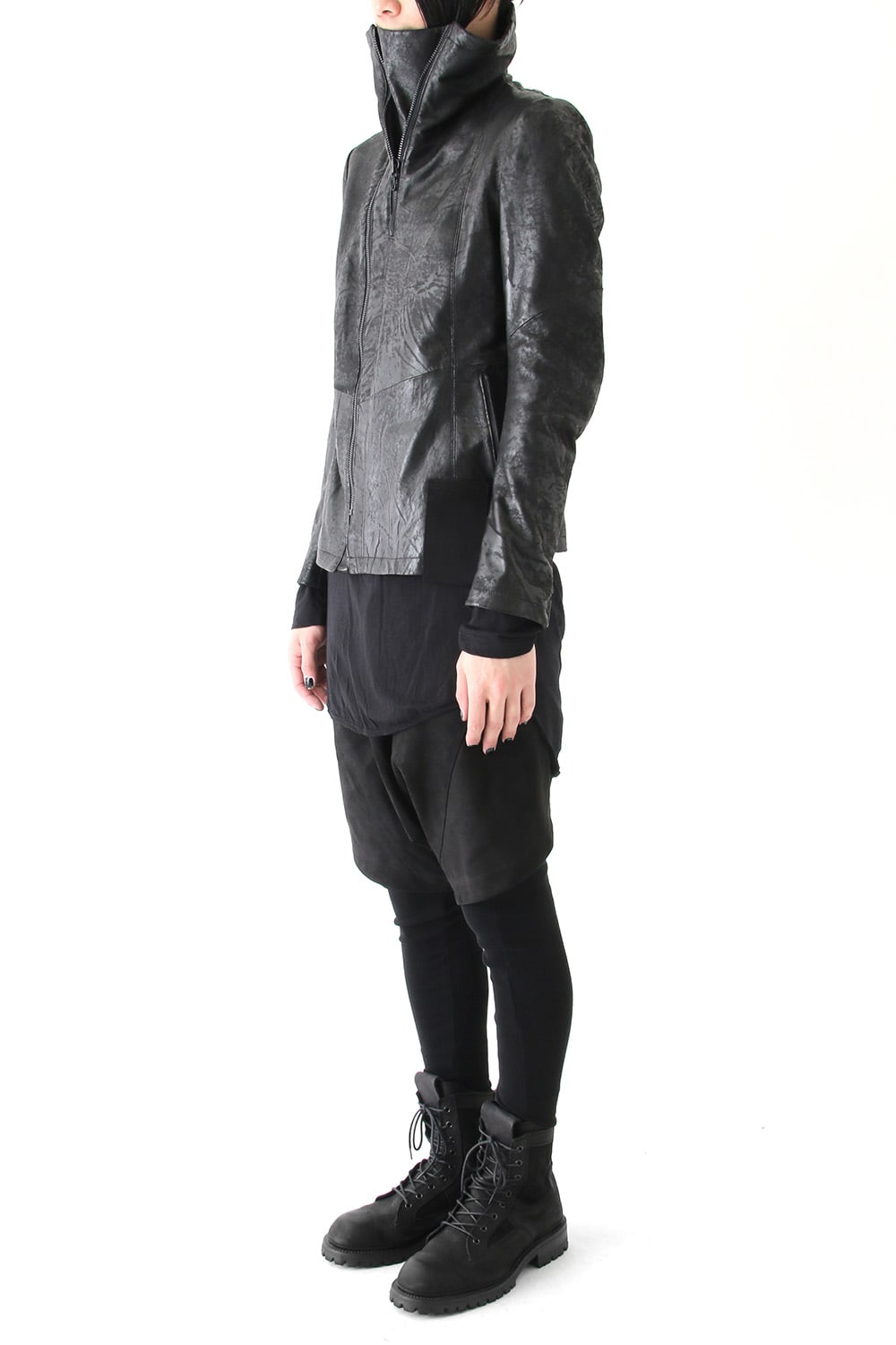 17PS Slashing High Neck Jacket