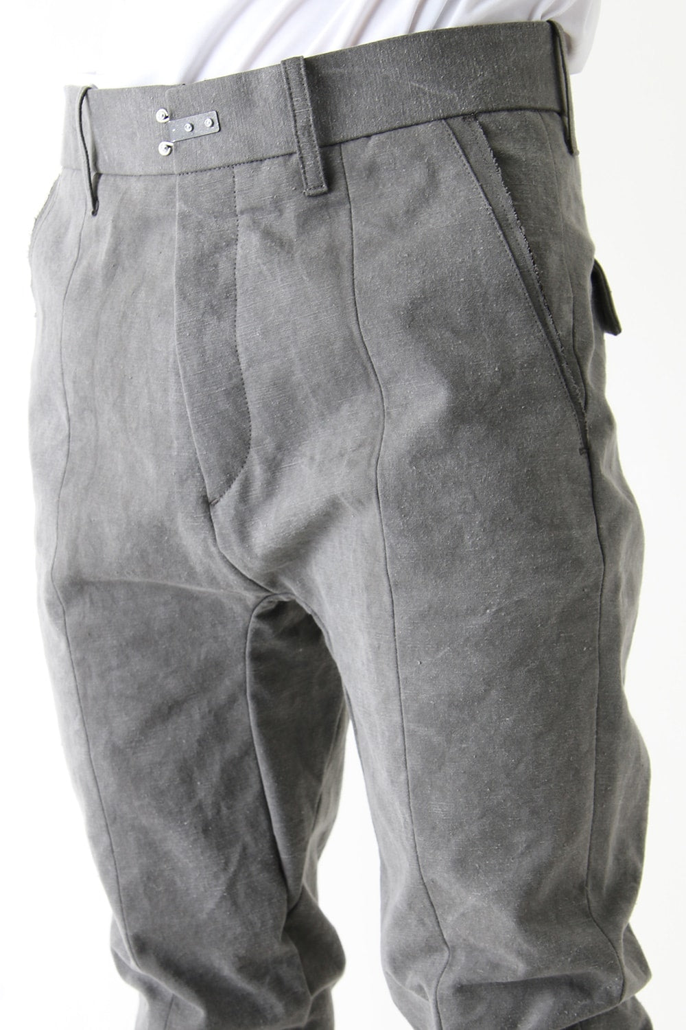Semi curve trousers Gray