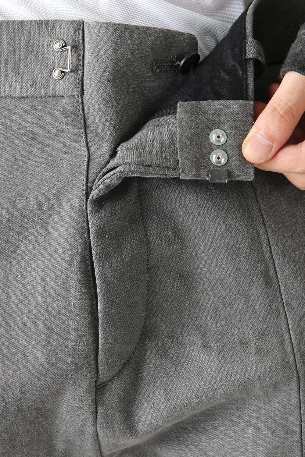 Semi curve trousers Gray