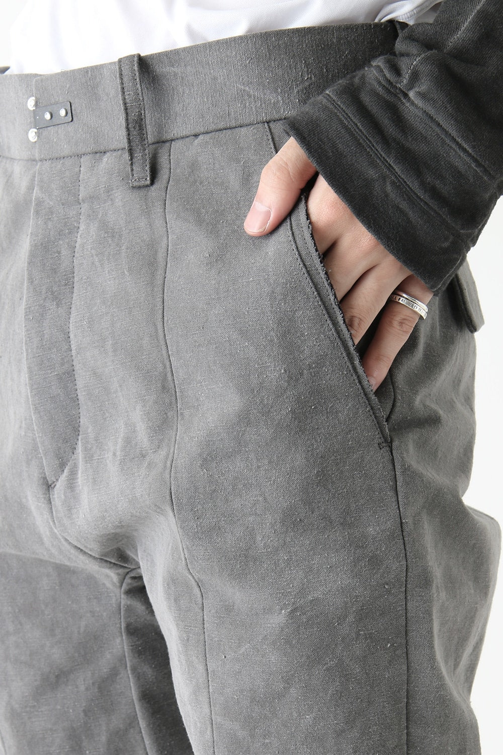 Semi curve trousers Gray