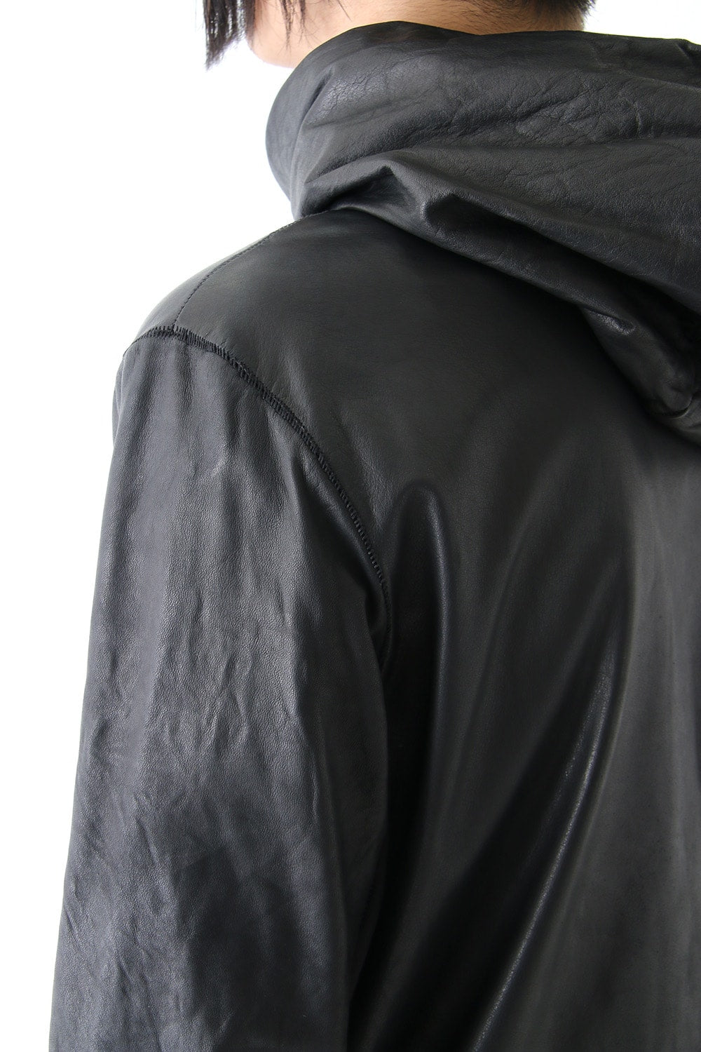 16AW HOODIE ALL LEATHER JACKET