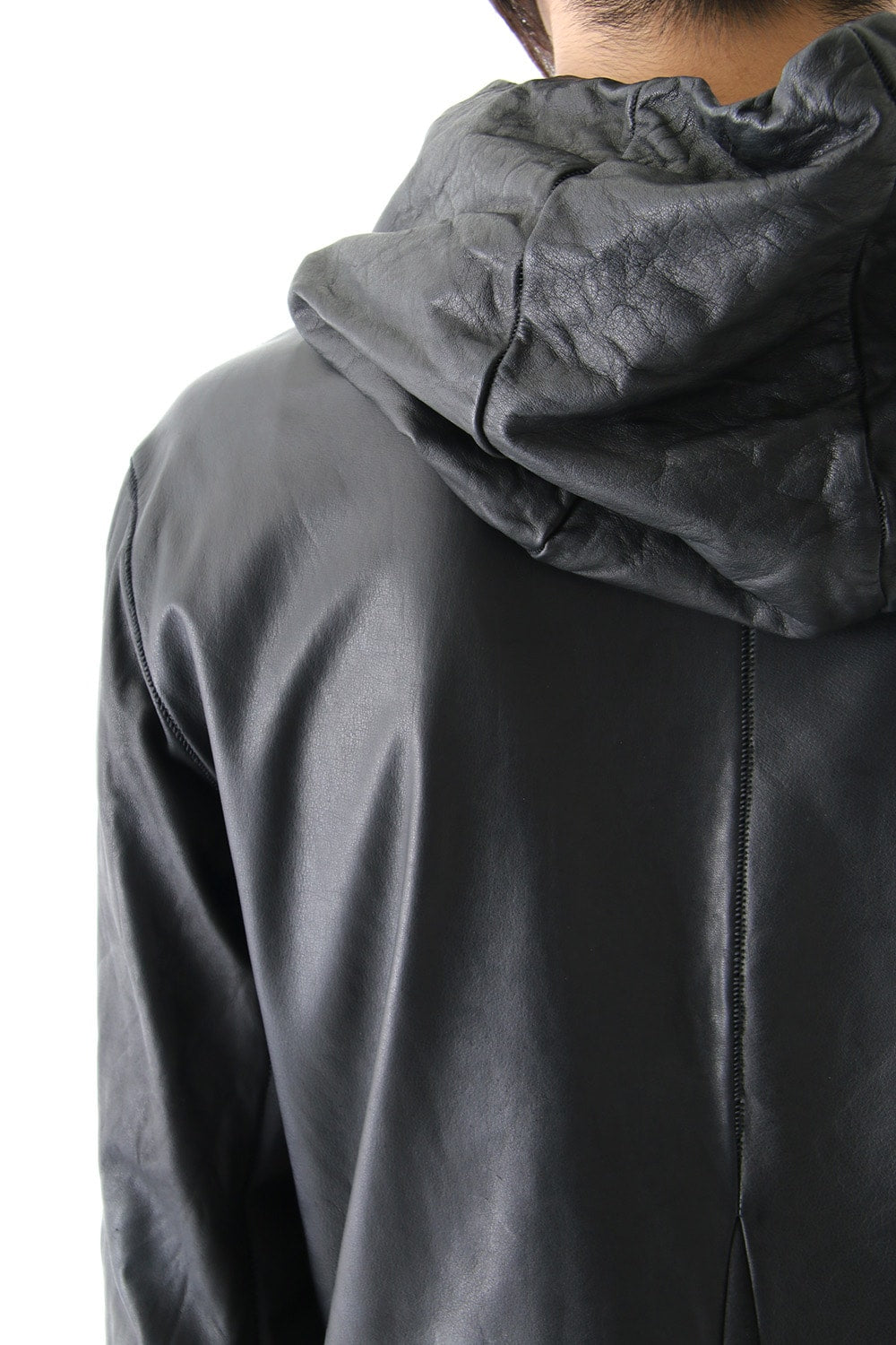 16AW HOODIE ALL LEATHER JACKET