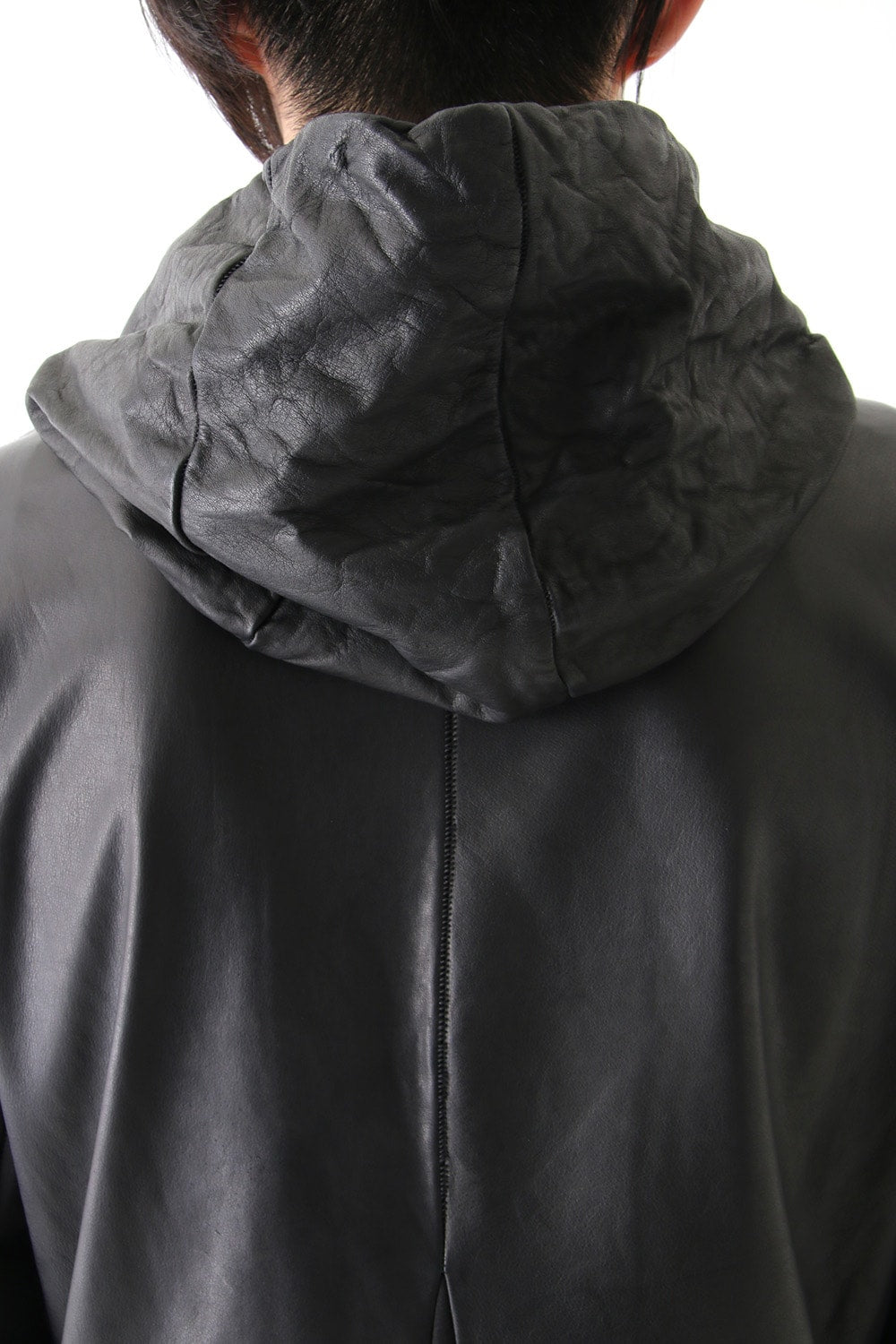 16AW HOODIE ALL LEATHER JACKET