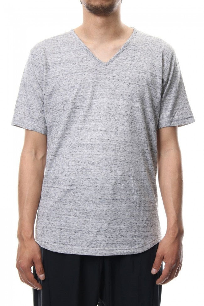 V NECK LOOSE S/S - CM-1200 - MELANGE GRAY