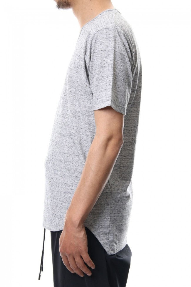 V NECK LOOSE S/S - CM-1200 - MELANGE GRAY