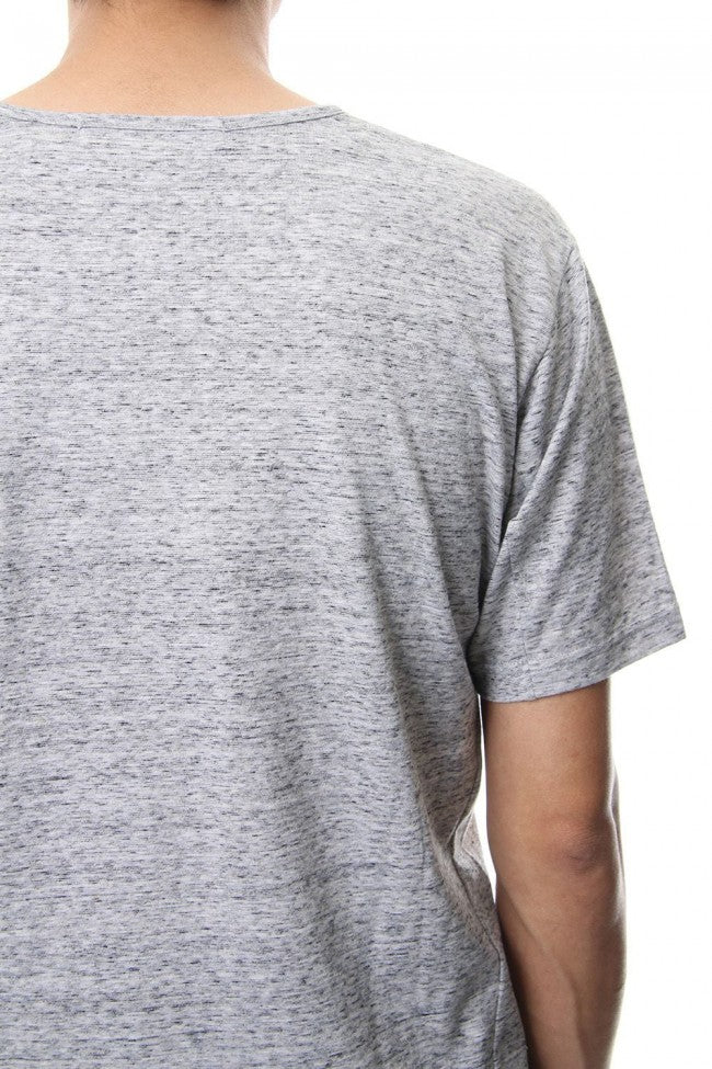 V NECK LOOSE S/S - CM-1200 - MELANGE GRAY