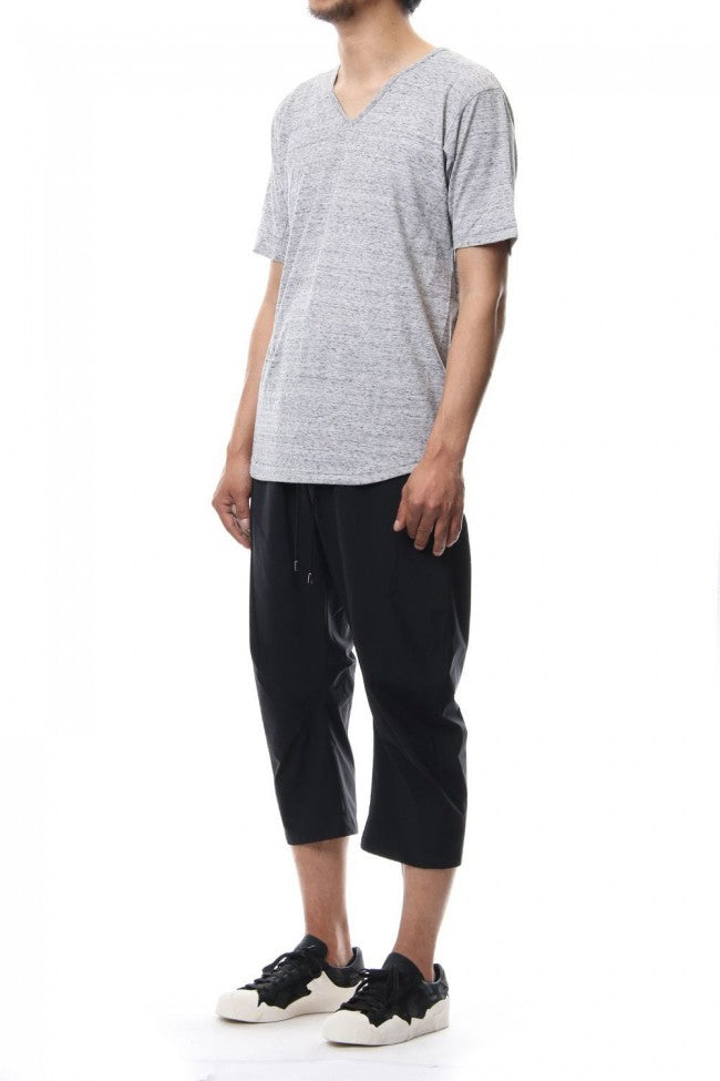 V NECK LOOSE S/S - CM-1200 - MELANGE GRAY