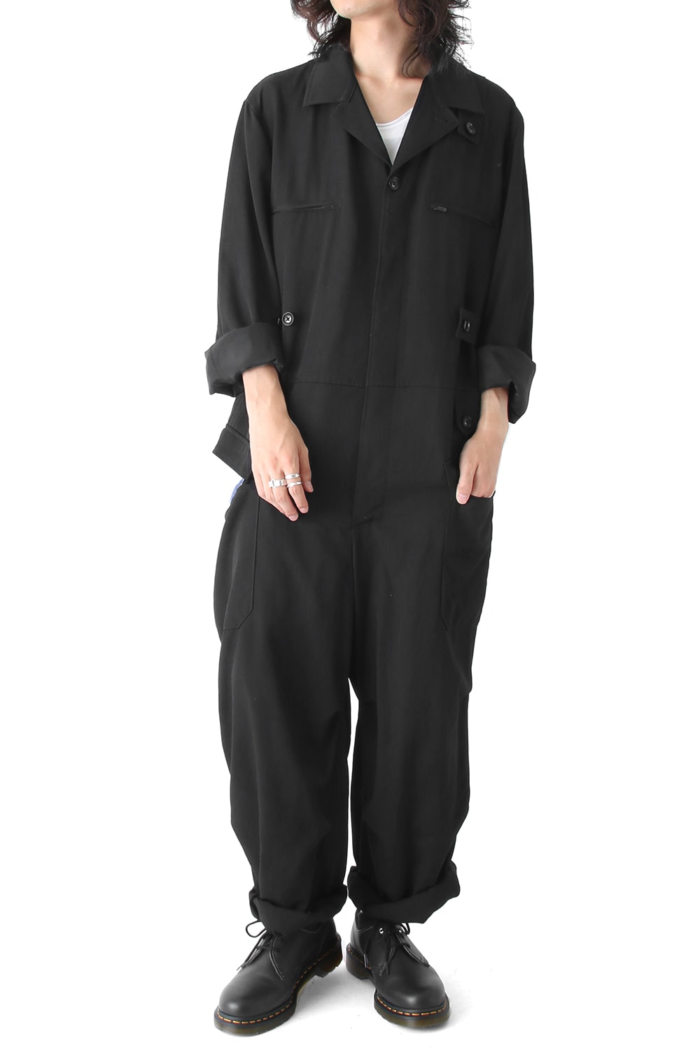 Wrinkle Gabardine Jump Suit