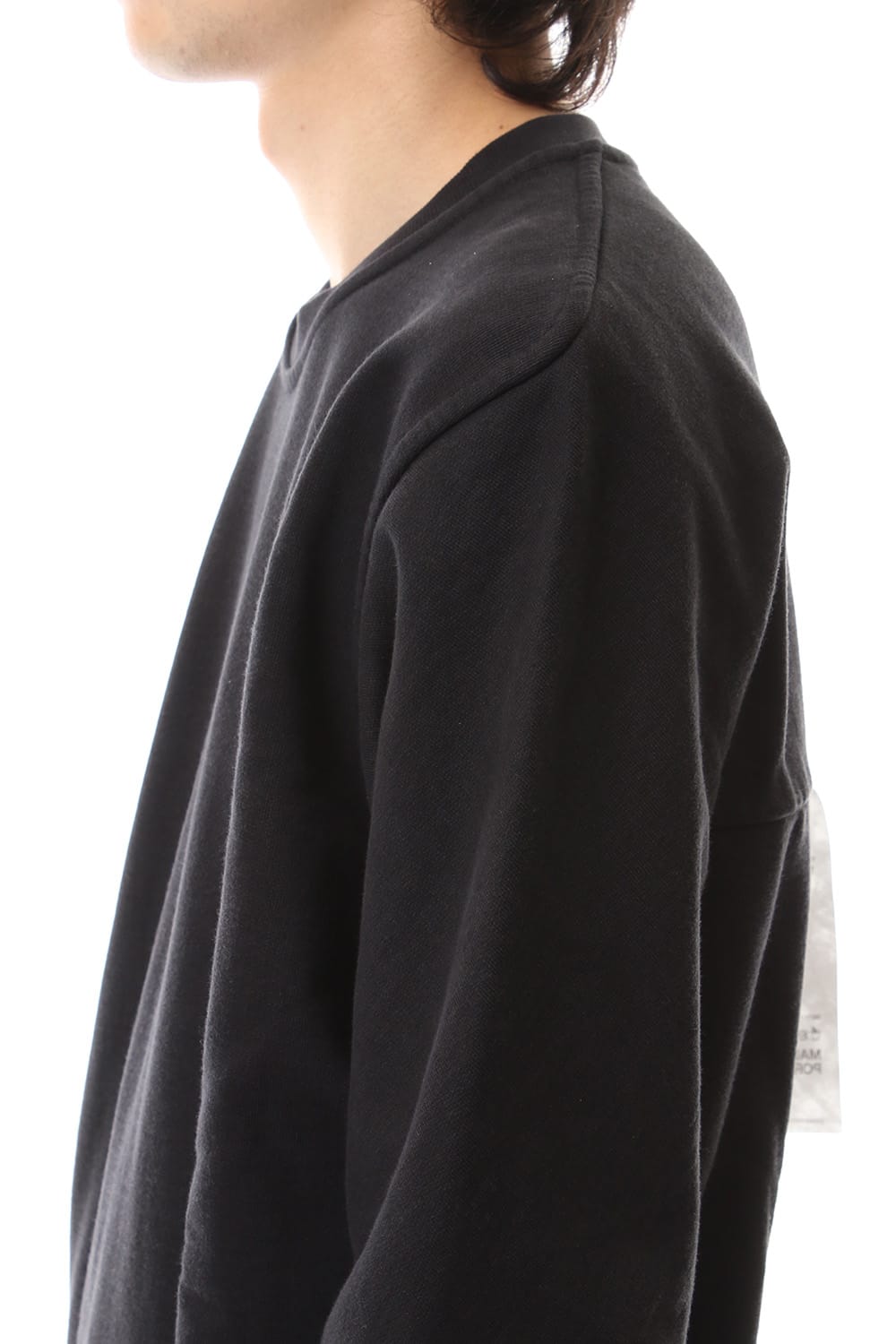 Crew Neck Sweat Pullover Black